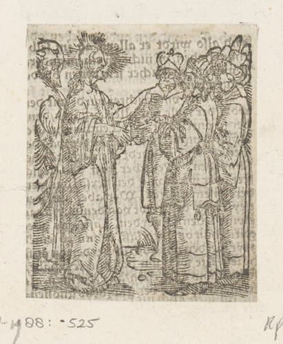 Christus sprekend met de Farizeeërs by anonymous; anonymous