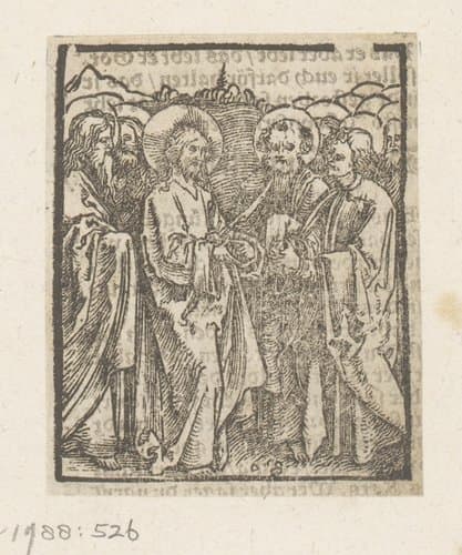 Christus sprekend met de discipelen by anonymous; anonymous