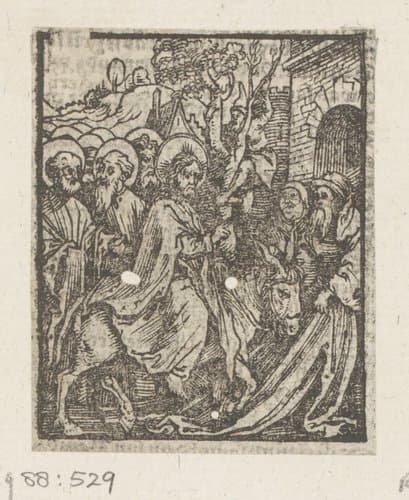 Intocht in Jerusalem by anonymous; anonymous