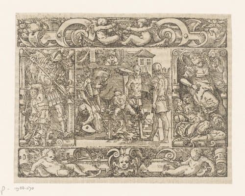 Martelaarschap van de heilige Laurentius by anonymous; anonymous