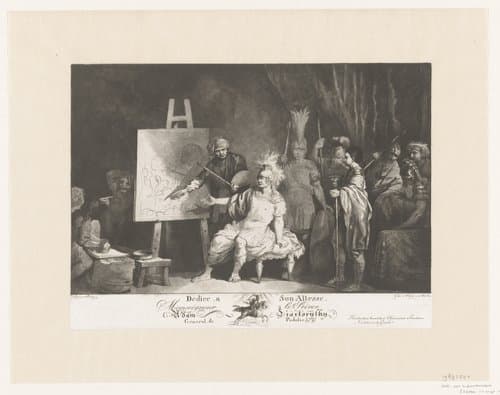 Alexander en Apelles by Jean Pierre Norblin de la Gourdaine