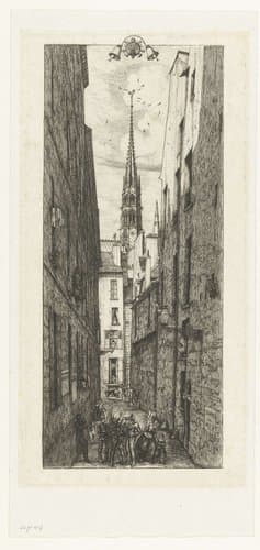 La Rue des Chantres by Charles Meryon
