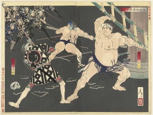 Shinmei sumo toso no zu by Tsukioka Yoshitoshi