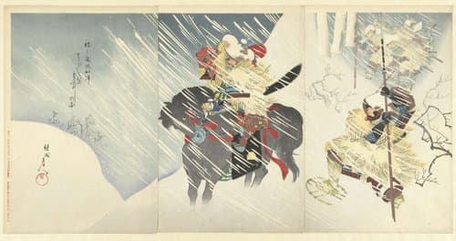 Sasa Narimasa shogun toratora o setchu no zu by Toyohara Chikanobu