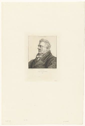 Portret van archeoloog Louis Jacques Marie Bizeul by Charles Meryon