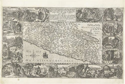 Kaart van het Heilige Land by Baptista van Doetechum