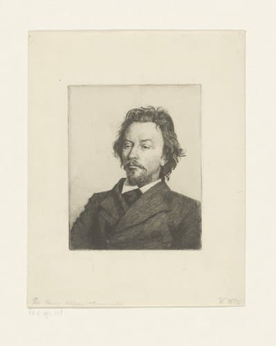 Portret van Vilhelm Hammershoi by Peter Vilhelm Ilsted