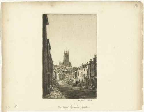 Het Joodse kwartier te Leeds by Muirhead Bone