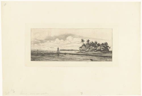 Océanie: Ilots a Uvea (Wallis) peche aux palmes by Charles Meryon