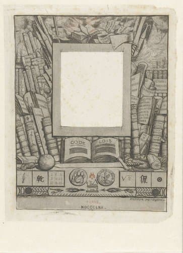 Omlijsting voor portret van Armand Guéraud by Charles Meryon