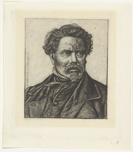 Portret van historicus Benjamin Fillon by Charles Meryon