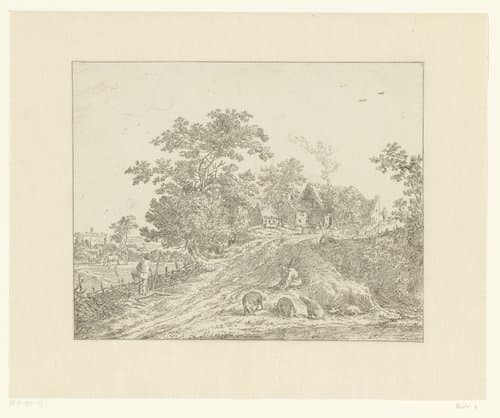 Landschap met zwijnenhoeder by Johann Christian Reinhart