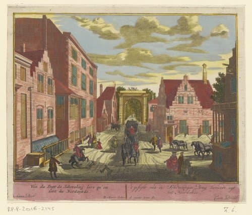 Gezicht op de Scheveningsebrug te Den Haag by Adolf van der Laan