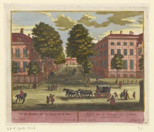 Gezicht op de Kneuterdijk te Den Haag by Adolf van der Laan