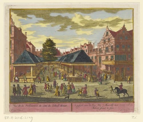 Gezicht op de Visbanken te Den Haag by Adolf van der Laan