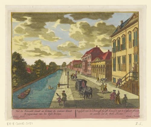 Gezicht op de Prinsessegracht te Den Haag by Adolf van der Laan