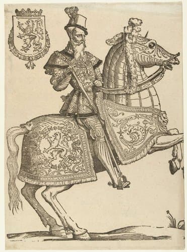Portret van Reinout III van Brederode te paard by Cornelis Anthonisz.