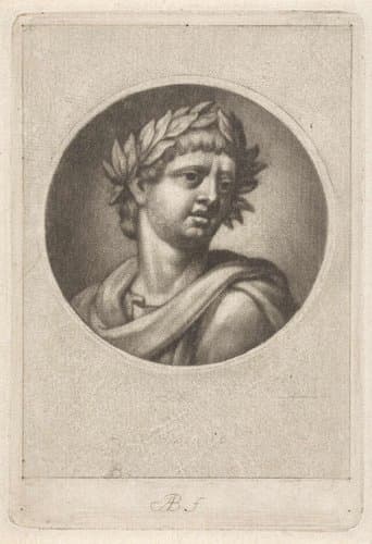 Buste van een jonge man met lauwerkrans by Abraham Bloteling
