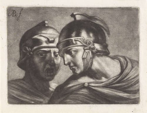 Twee Romeinse soldaten by Abraham Bloteling