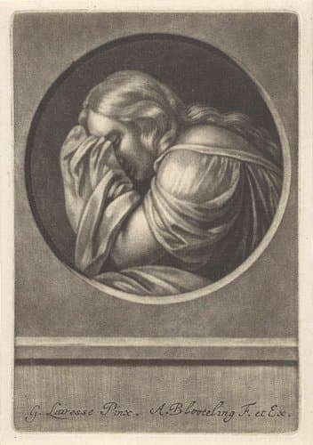 Huilende jonge vrouw by Abraham Bloteling