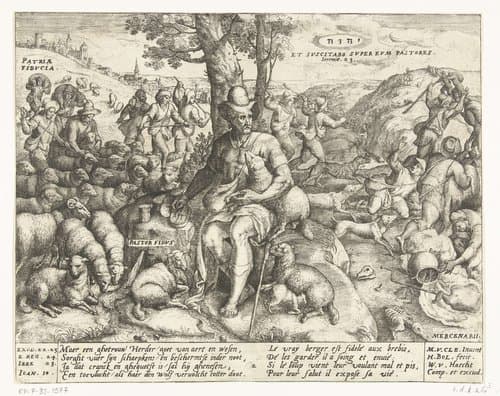 De getrouwe herder by Hans Bol