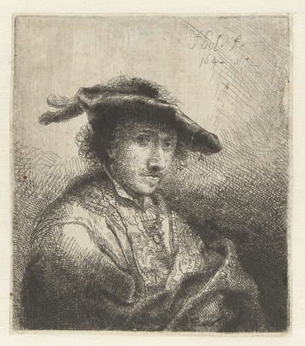 Jongen met een baret by Ferdinand Bol