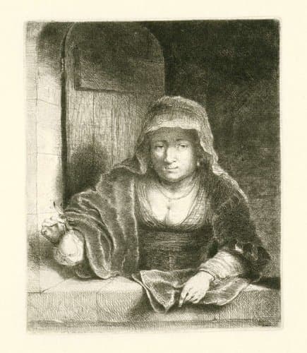 Vrouw met de peer by Ferdinand Bol