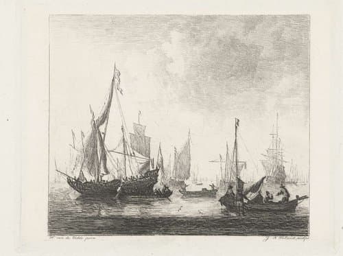 Windstilte by Johannes Arnoldus Boland