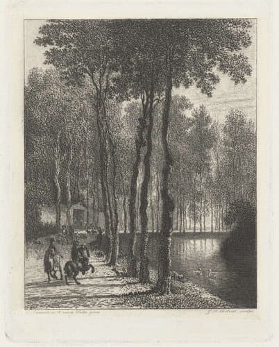 De berkenlaan by Johannes Arnoldus Boland