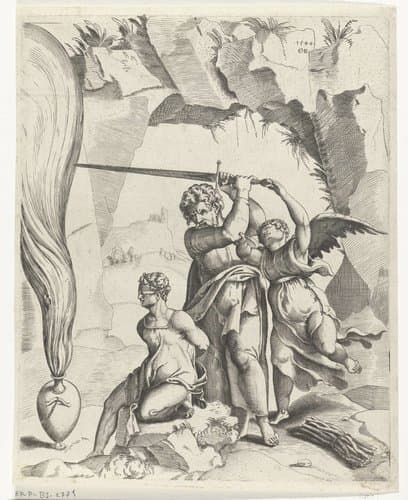Offer van Isaak by Cornelis Bos