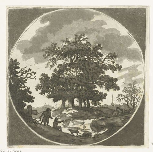 Landschap met hengelaar by Anthonie van den Bos