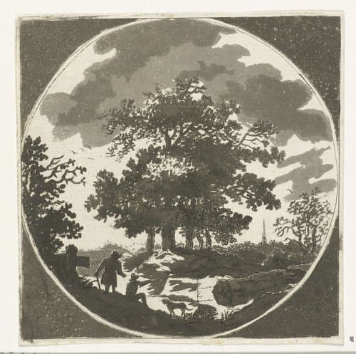 Landschap met hengelaar by Anthonie van den Bos