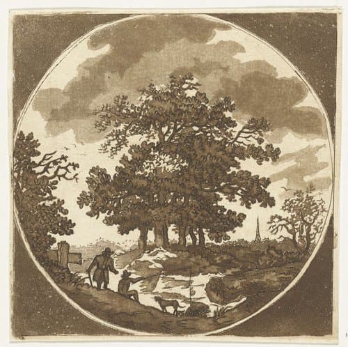Landschap met hengelaar by Anthonie van den Bos