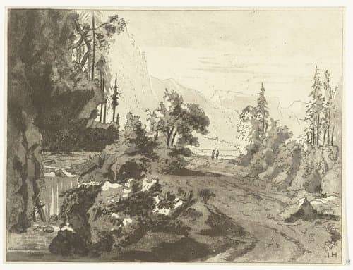Bergachtig landschap by Anthonie van den Bos