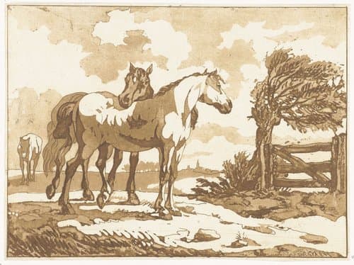 Paarden by Anthonie van den Bos