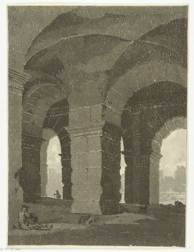 Onder de bogen van het Colosseum by Anthonie van den Bos