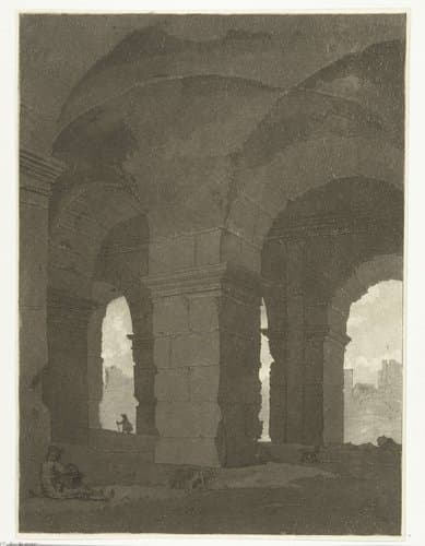 Onder de bogen van het Colosseum by Anthonie van den Bos