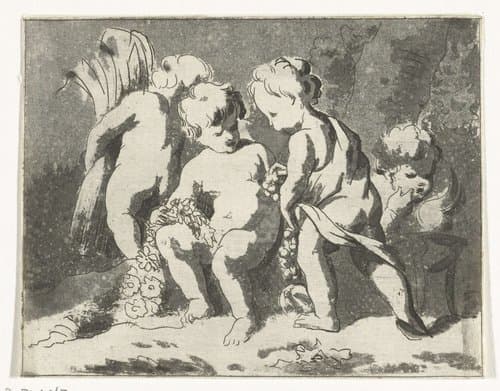 Vier seizoenen voorgesteld door vier kinderen by Anthonie van den Bos