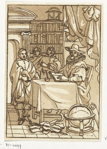 Geleerde in studeervertrek by Anthonie van den Bos