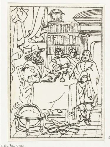 Geleerde in studeervertrek by Anthonie van den Bos