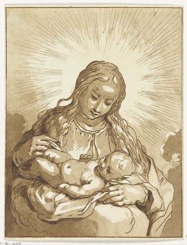 Maria met kind by Anthonie van den Bos