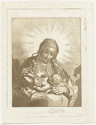 Maria met kind by Anthonie van den Bos
