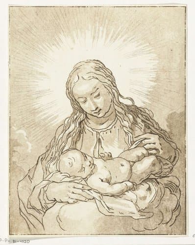 Maria met kind by Anthonie van den Bos