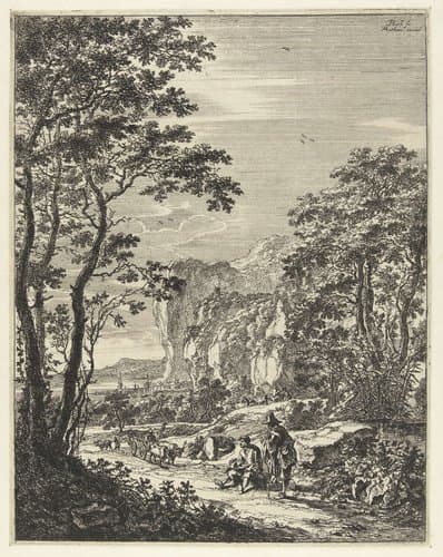 Landschap met een ossewagen by Jan Both