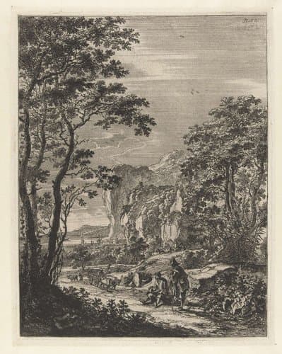 Landschap met een ossewagen by Jan Both