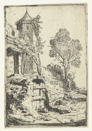 Verscheijden Vervallen gebouwe Soo binnen als buyten Romen by Bartholomeus Breenbergh