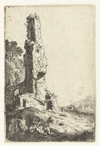 Ruïnes van de stadsmuren van Rome by Bartholomeus Breenbergh