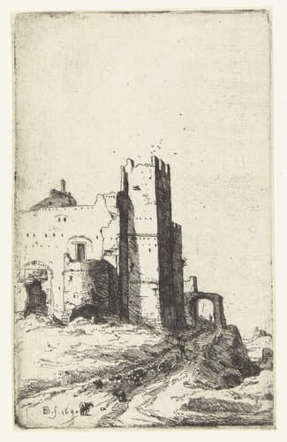 Toren van Leoni nabij Frascati by Bartholomeus Breenbergh