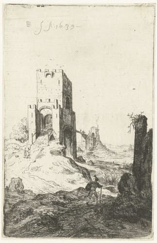 Romeinse ruïnes by Bartholomeus Breenbergh
