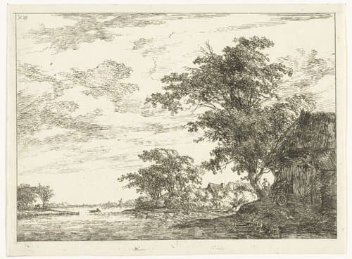 Landschap met slingerende rivier by Hermanus van Brussel